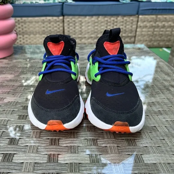 Nike React Presto Black / Neon Green / Orange / Blue Youth Sneaker Size 13C - Picture 2 of 6